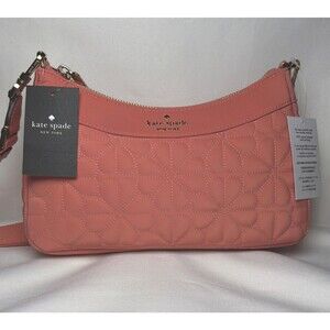 Kate Spade Spade Flower Quilted Shoulder Bag Terracotta Pink NWT